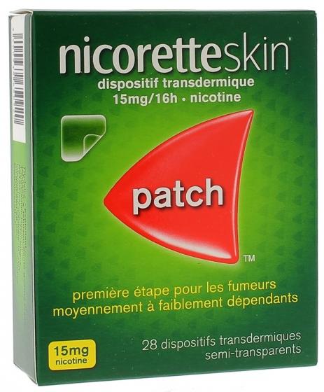 Nicorette Skin 15mg/16h dispositifs transdermiques - boite de 28 patchs