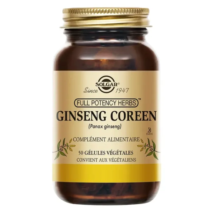 Korean Ginseng Solgar - Dose mit 50 Kapseln