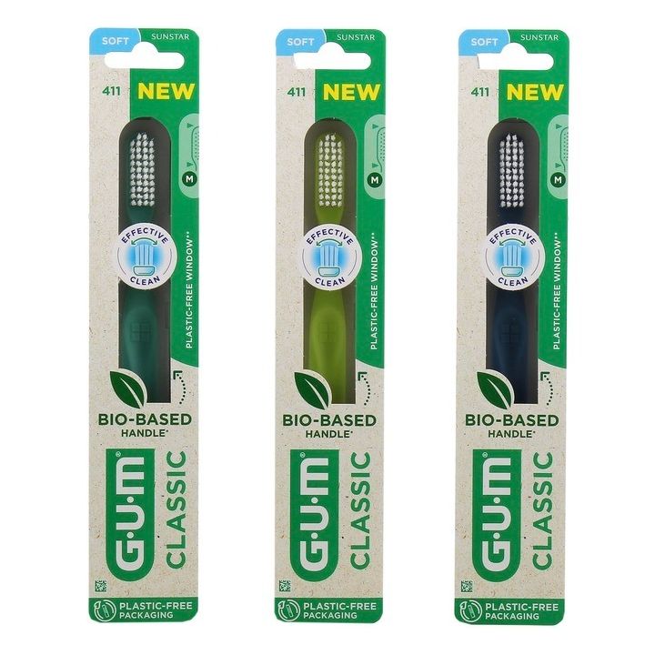 Zahnbürste Classic 411 weich GUM - eine Zahnbürste