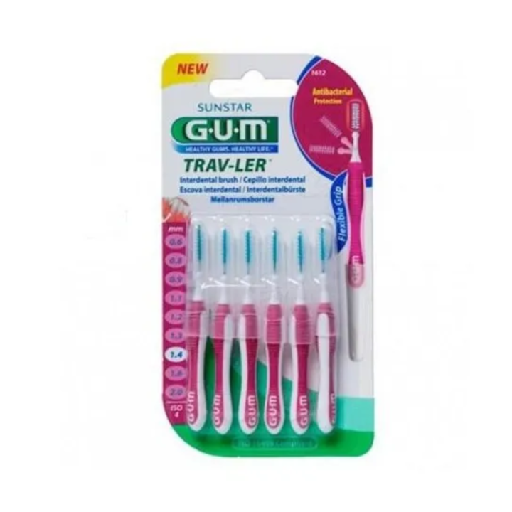 Interdentalbürste Sunstar Trav-ler 1,4 mm Gum - 4 Bürsten