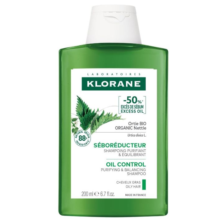 Seboregulierendes Shampoo für fettiges Haar mit Bio-Brennnessel Klorane - Flasche mit 200 ml