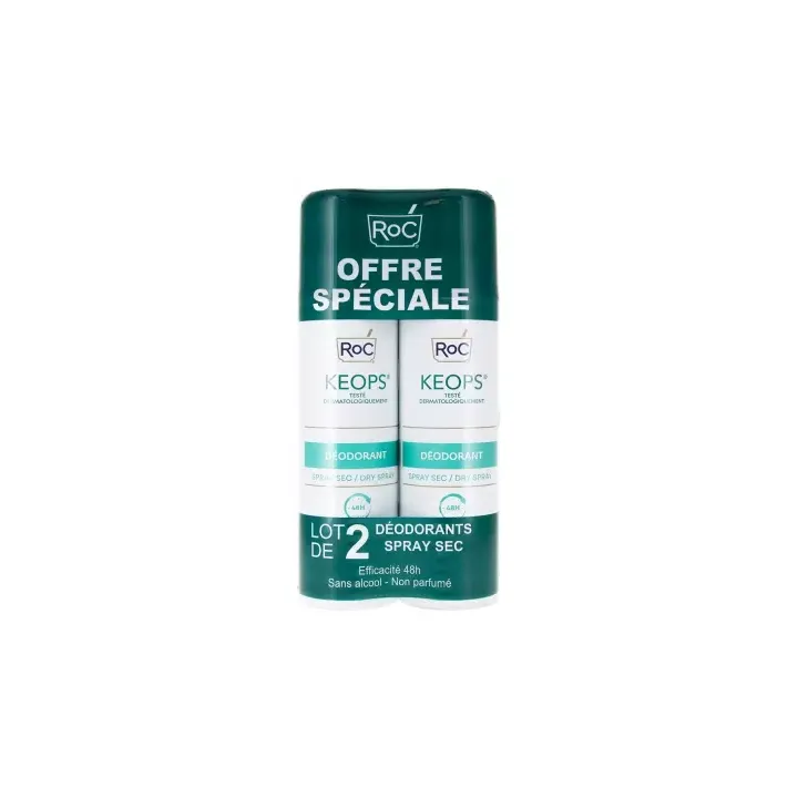 Keops Deodorant Spray 48h Wirksamkeit Roc - 2er-Pack mit 150ml Sprays Sonderangebot