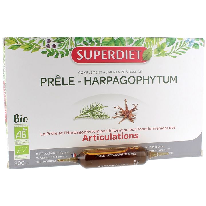Schachtel mit 20 Ampullen à 15 ml Bio Harpagophytum Super Diet