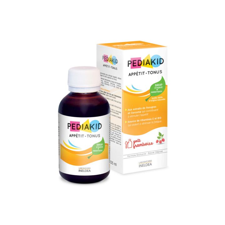 Pediakid Appetit - Tonus Geschmack Himbeere - Flasche mit 125 ml