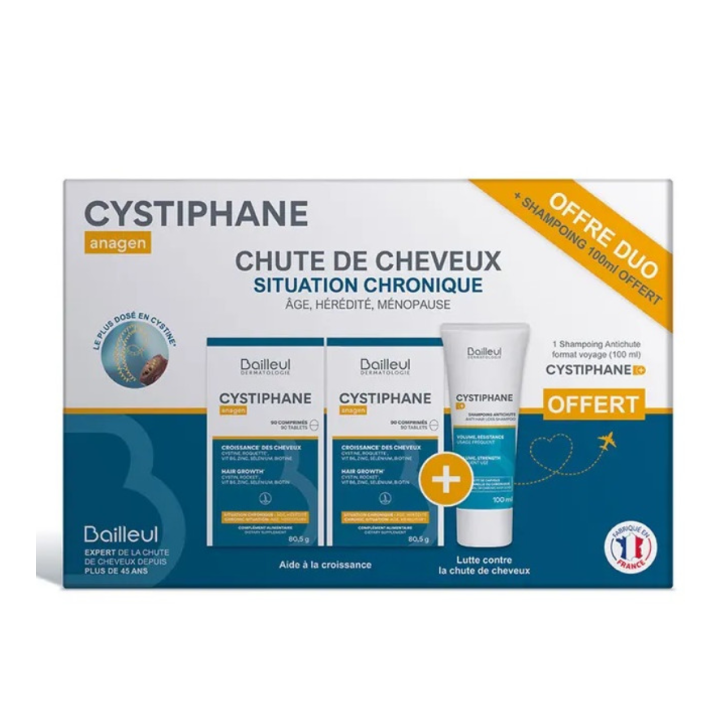 Cystiphane anagen Haarausfall Bailleul - Duo-Angebot + 100ml Shampoo gratis