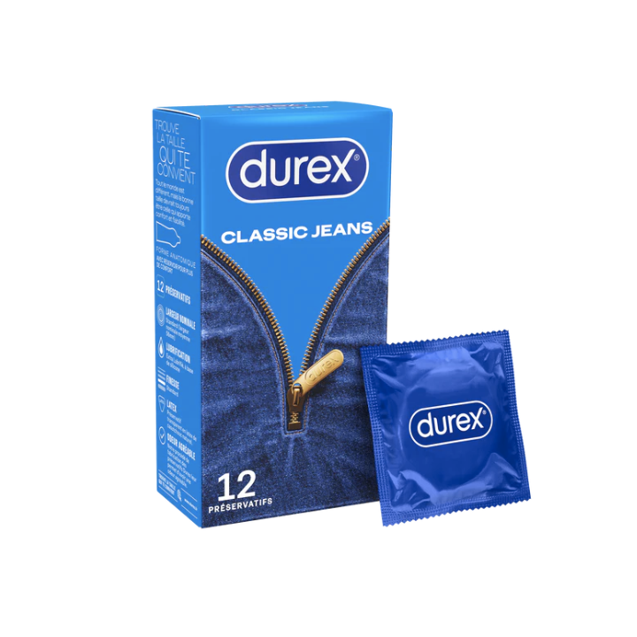 Klassische Jeans Komfort und Vertrauen Durex - 12 Kondome