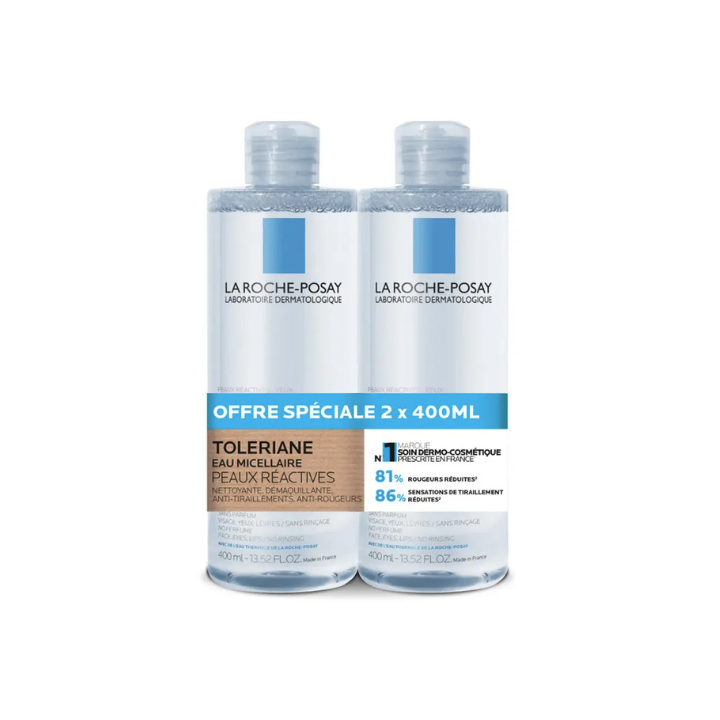 Toleriane Mizellenwasser für empfindliche Haut La Roche-Posay - 2er Pack mit 400 ml Flaschen