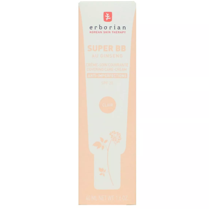 Super BB-Creme Pflege mit deckender Wirkung gegen Unreinheiten hell SPF 20 Erborian - Tube mit 40 ml
