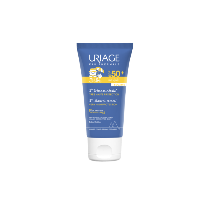 1. Mineralcreme SPF 50+ für Babys von Uriage - Tube mit 50 ml