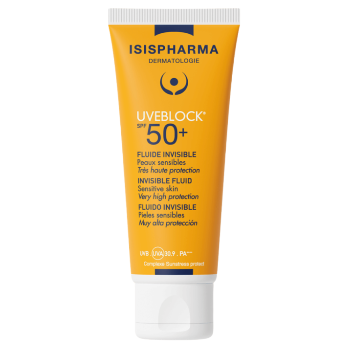 Uveblock SPF50+ unsichtbare Flüssigkeit Isispharma - Tube mit 40 ml