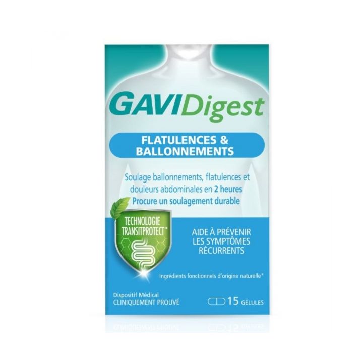 GAVIDigest Blähungen und Völlegefühl Reckitt - Packung mit 15 Kapseln