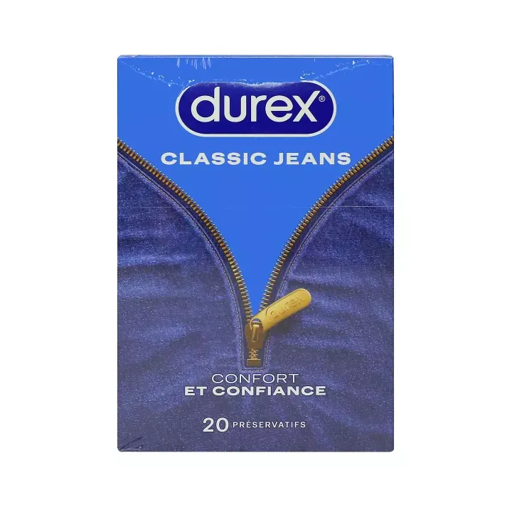 Durex Classic Jeans Kondome - Schachtel mit 20 Kondomen