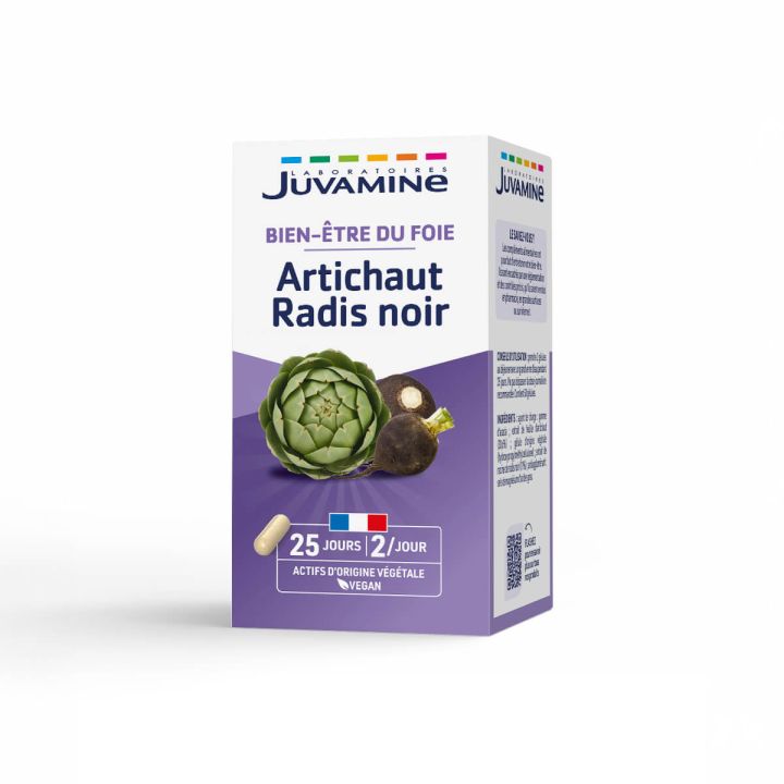 Artischocke Schwarzer Rettich Leberwohl Juvamine - Dose mit 50 Kapseln