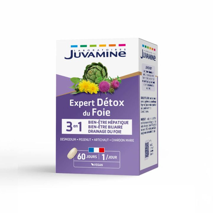 Expert Detox für die Leber Juvamine - Packung mit 60 Tabletten