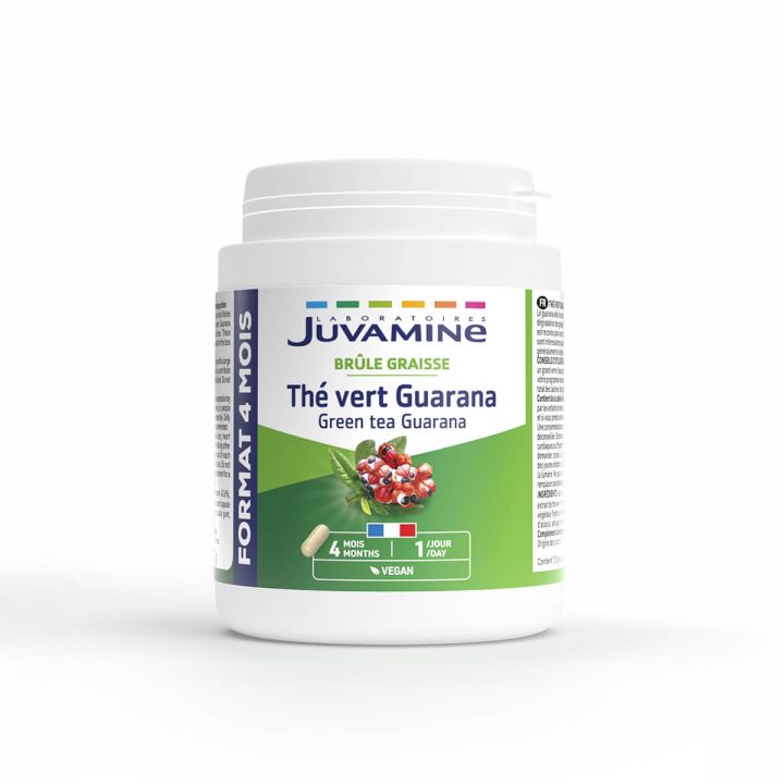 Grüner Tee Guarana Juvamine - Dose mit 120 Kapseln