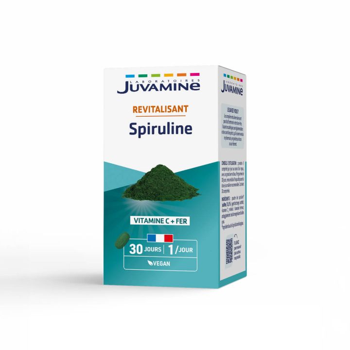 Spirulina revitalisierend Juvamine - Packung mit 30 Tabletten