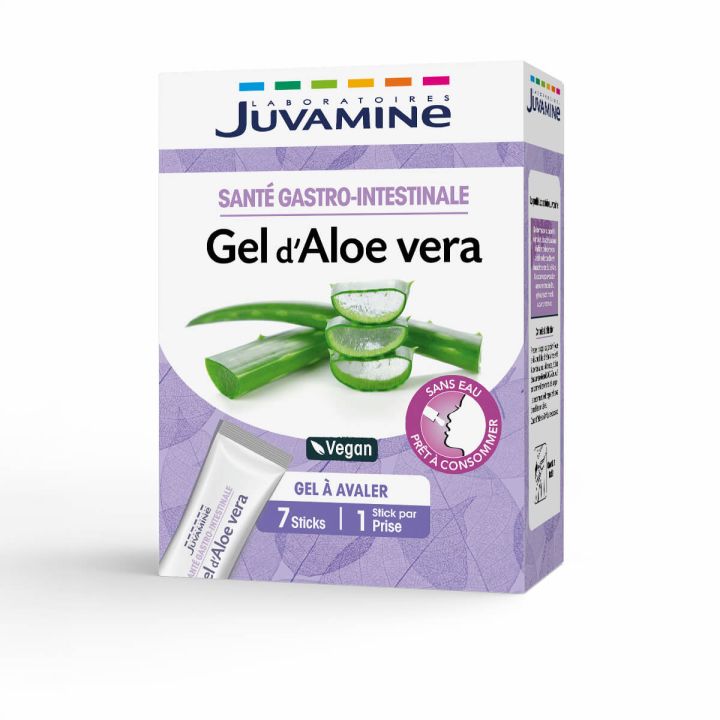 Aloe Vera Gel Juvamine - Packung mit 7 Sticks zum Schlucken