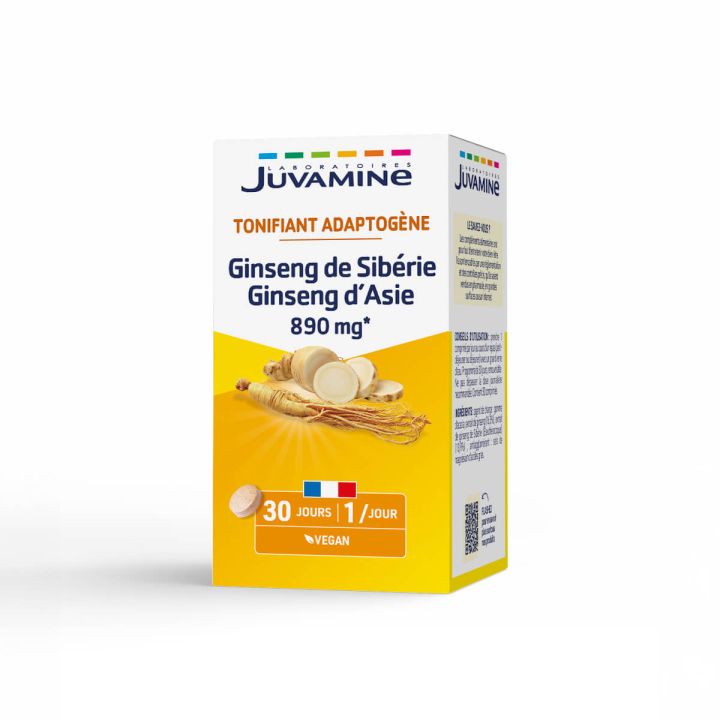 Sibirischer Ginseng Asiatischer Ginseng Juvamine - Packung mit 30 Tabletten