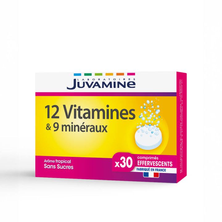 12 Vitamine & 9 Mineralien Juvamine - Packung mit 30 Brausetabletten