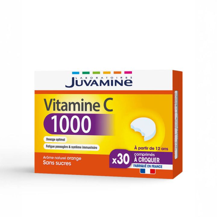 Vitamin C 1000 Juvamine - Packung mit 30 Kaudabletten