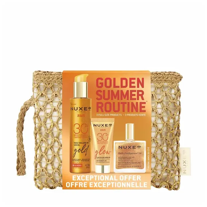 Tasche Golden Summer Routine Nuxe - Tasche mit 3 Produkten