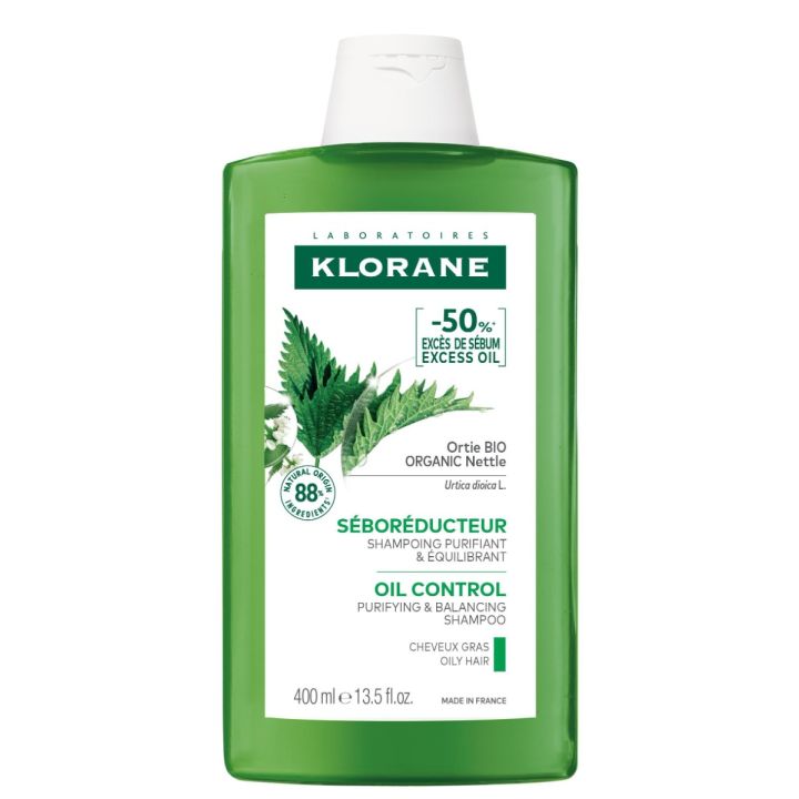 Seboregulierendes Shampoo für fettiges Haar mit Bio-Brennnessel Klorane - Flasche mit 400 ml