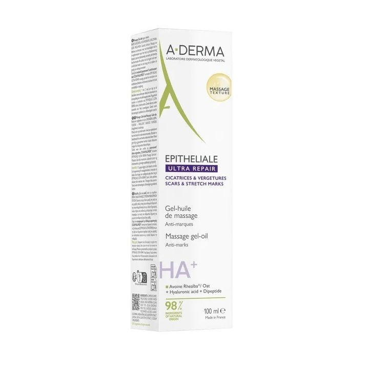 Epitheliale HA+ ultra repair Gel-Öl zur Massage gegen Narben A-Derma - Tube mit 100 ml