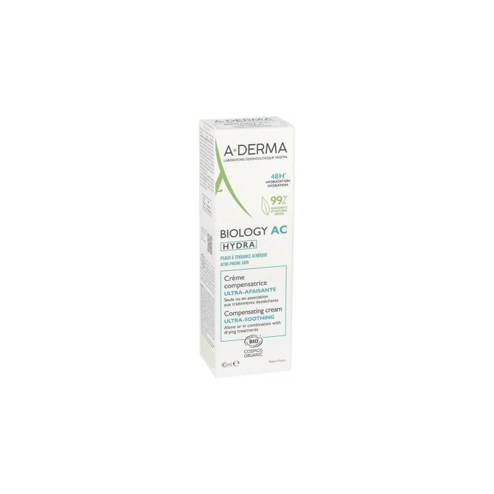 Biologie AC Hydra beruhigende Ausgleichscreme A-Derma - Tube mit 40 ml