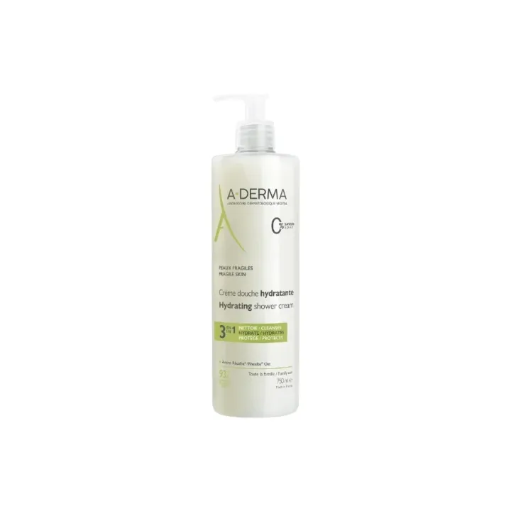Feuchtigkeitsspendende Duschcreme 3in1 A-Derma - Pumpflasche 750ml