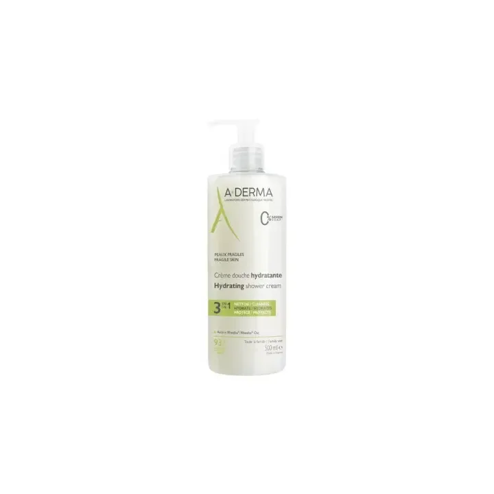 Feuchtigkeitsspendende Duschcreme A-Derma - Pumpflasche 500ml