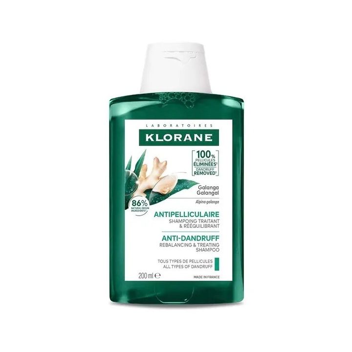 Klorane Anti-Schuppen-Shampoo zur Behandlung und Wiederherstellung - Flasche mit 200 ml