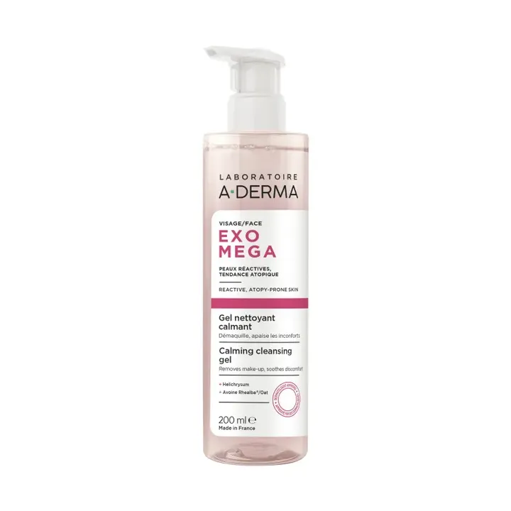 Exomega beruhigende Reinigungsgel A-Derma - Pumpflasche mit 200ml
