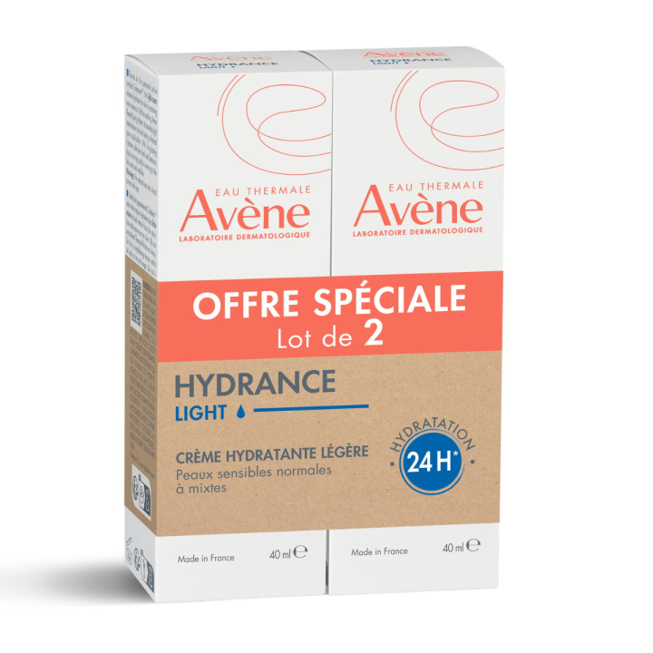 Hydrance Light Feuchtigkeitsspendende Creme Avène - 2er-Pack mit 40 ml Tuben