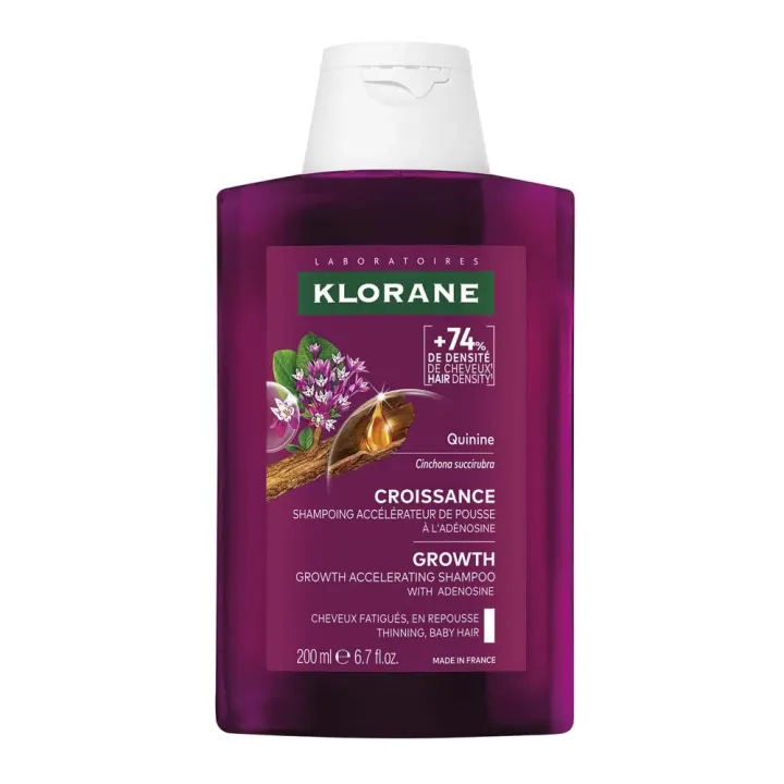 Quinine Wachstum Shampoo Wachstumsbeschleuniger Klorane - Flasche 200ml