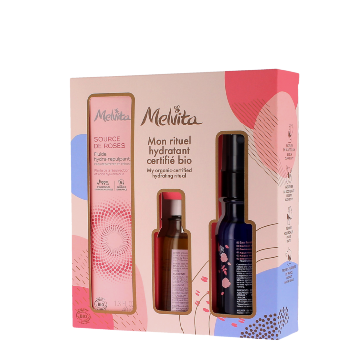 Mein zertifiziertes BIO-Hydrationsritual von Melvita - Set mit 3 Produkten