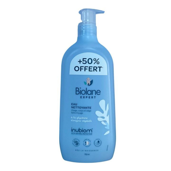 Reinigendes Wasser ohne Abspülen Biolane - Pumpflasche 750ml Sonderangebot