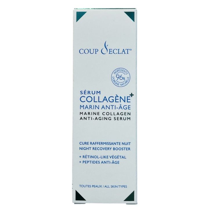 Nacht-anti-Aging-Meereskollagenserum mit strahlendem Teint - Pipettenflasche mit 30 ml