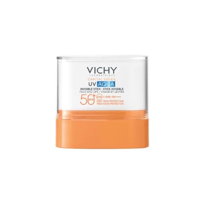 Capital Soleil UV Aqua Stick unsichtbar für Gesicht und Lippen SPF50+ Vichy - Stick mit 9g