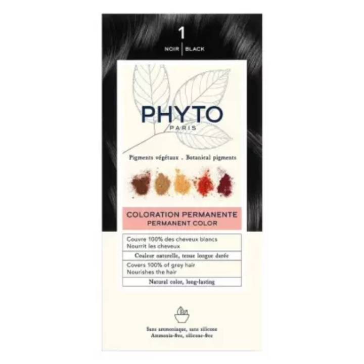 Permanente Haarfärbung mit Pflanzenpigmenten Phyto - 4 Produkte