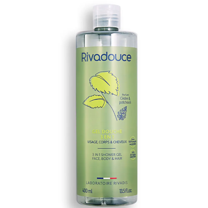Duschgel 3in1 mit Zedern- und Patchouli-Duft Rivadouce - Flasche mit 400ml