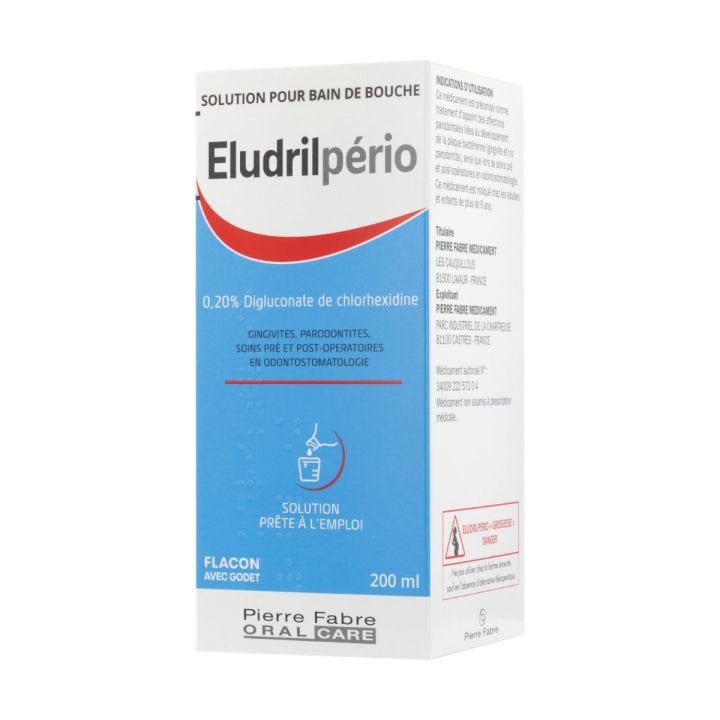 Eludrilperio 0,2% Digluconat von Chlorhexidin - Flasche mit 200 ml