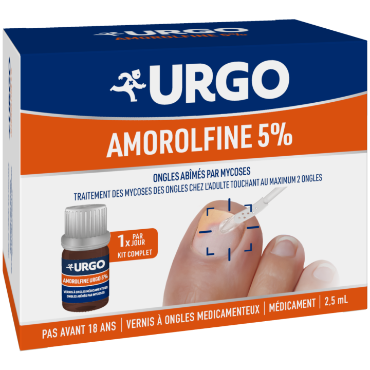 Amorolfine Urgo 5% Nagellack - Flasche mit 2,5 ml