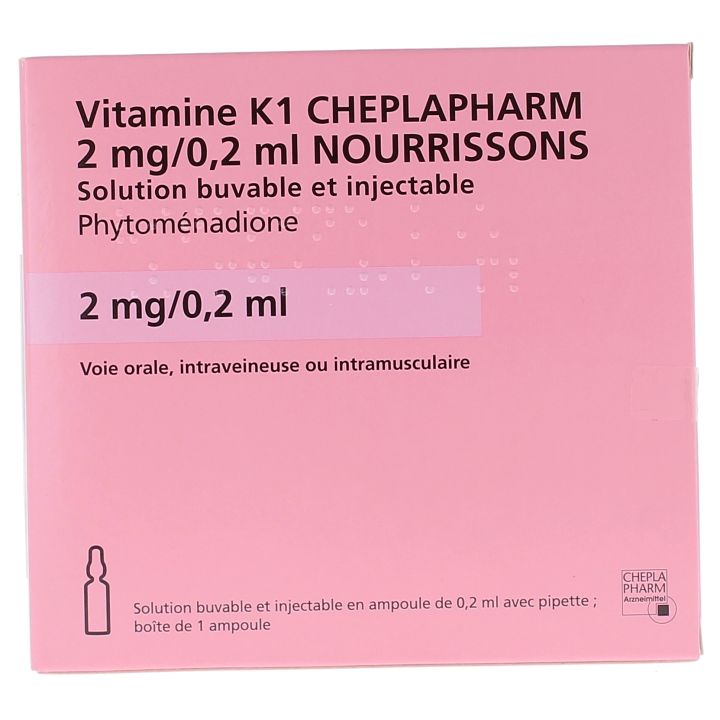 Vitamin K1 Roche 2mg/0,2ml Säuglinge Packung mit einer Ampulle