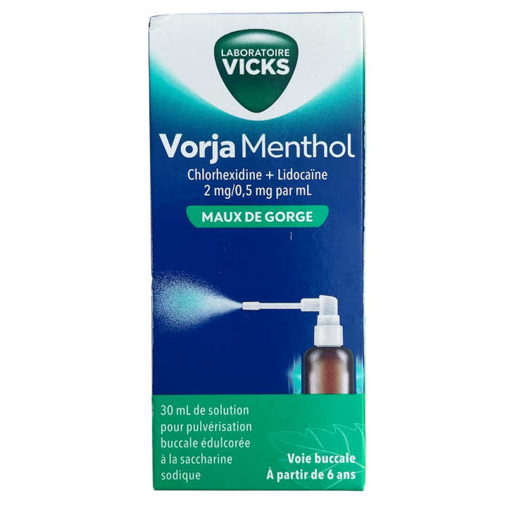 Vorja Menthol maux de gorge Vicks - spray de 30ml