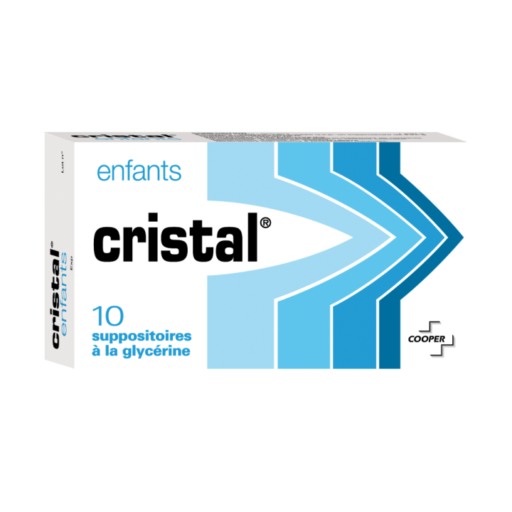 Cristal Kinder Glycerin Zäpfchen Cooper - Packung mit 10 Zäpfchen