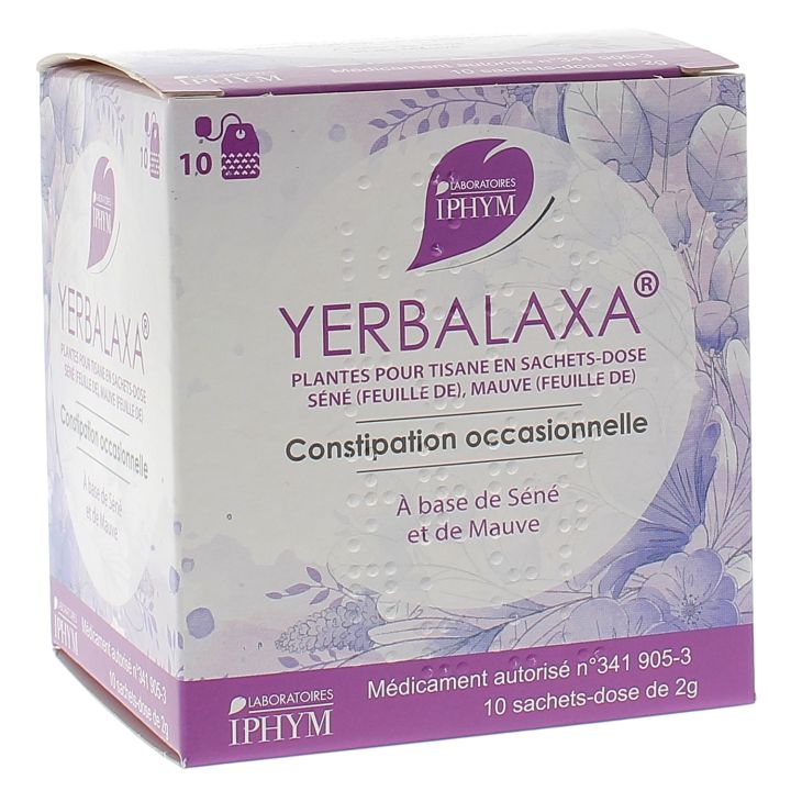 Yerbalaxa Kräutertee gegen gelegentliche Verstopfung - Packung mit 10 Teebeuteln