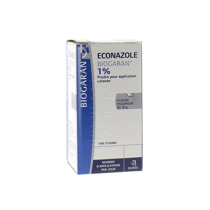 Econazol 1% Biogaran - Flasche mit 30g Pulver