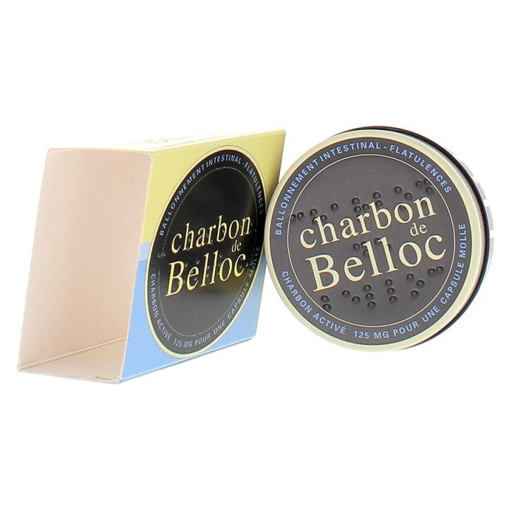 Belloc-Kohle Blähungen 125g - Dose mit 36 Weichkapseln