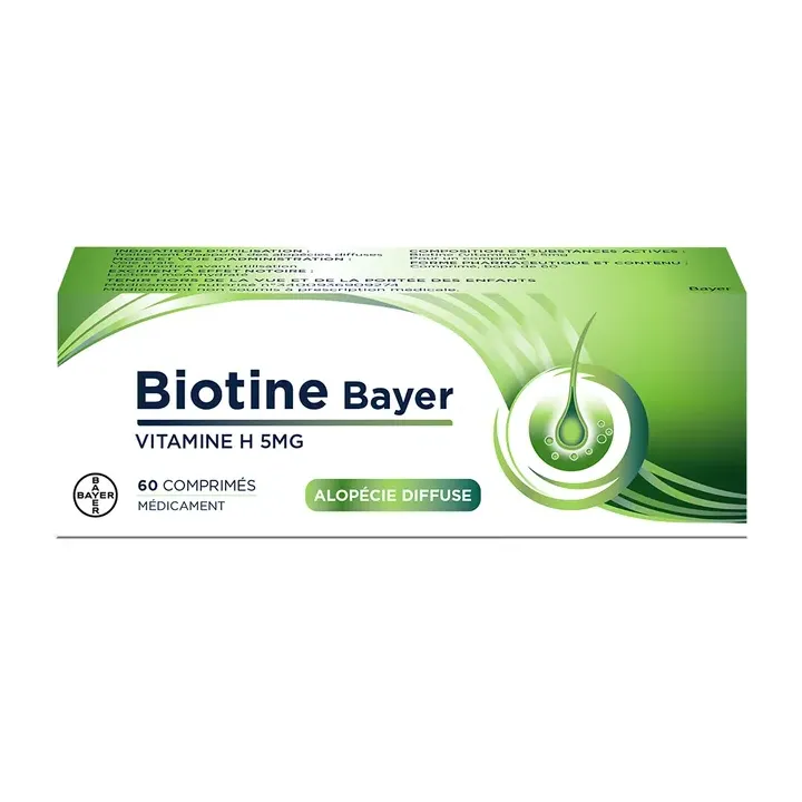 Biotin Bayer 5mg - Packung mit 60 Tabletten
