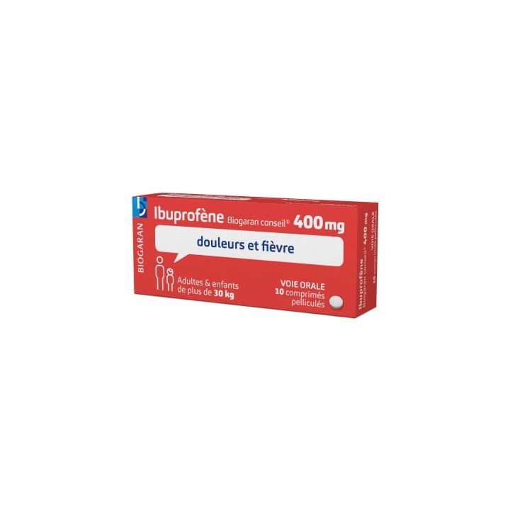 Ibuprofen Biogaran Ratschlag 400mg - 10 filmbeschichtete Tabletten
